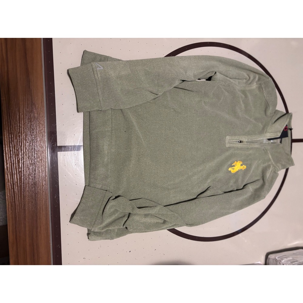 Antigua Subtle LS QZ Mock Wyoming Cowboys Green Pullover Mens Medium 105435